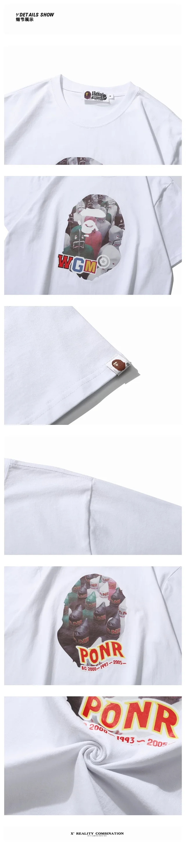 A Bathing Ape T-Shirts WGM Head Graphic product detail image 15