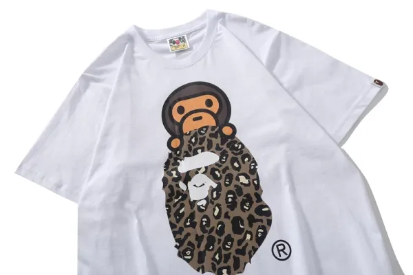 A Bathing Ape Baby Milo Leopard Print T-Shirt Black - 11