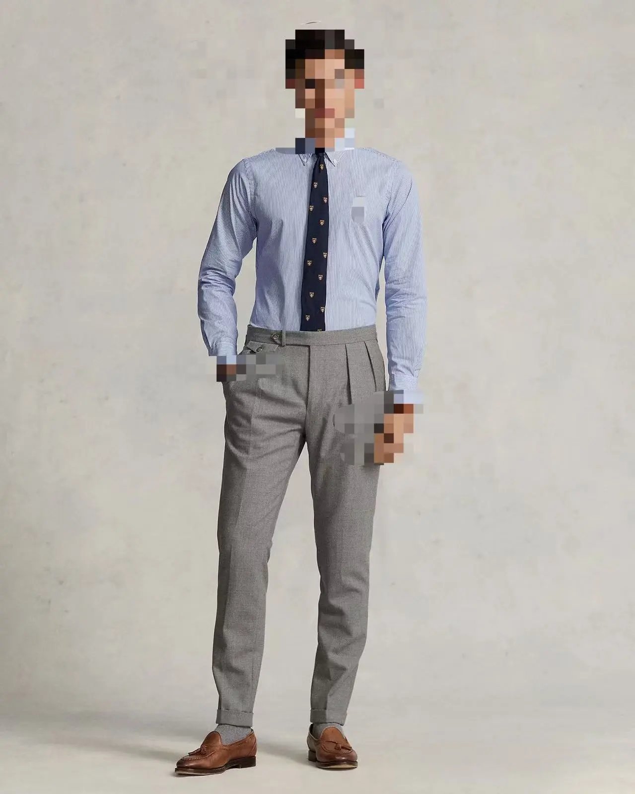  stripe Oxford shirt  条纹牛津布衬衫488765 E 2