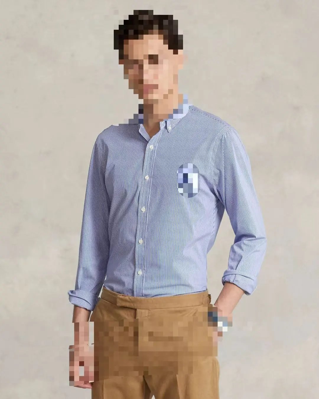  stripe Oxford shirt  条纹牛津布衬衫488765 E 5