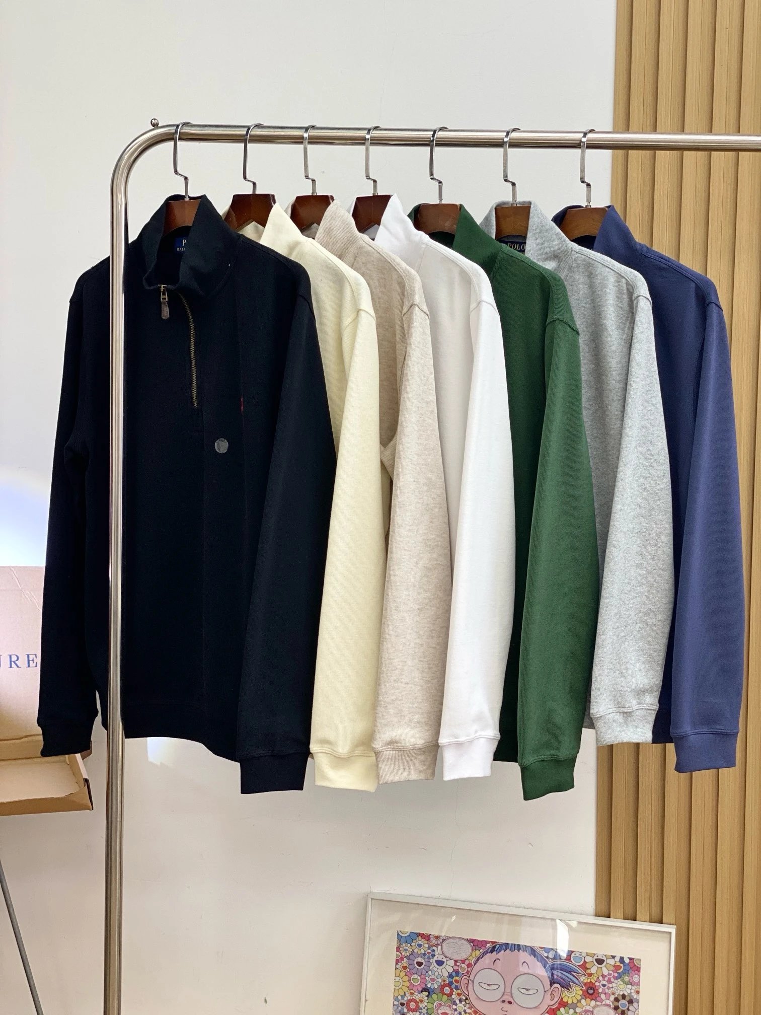 Polo Ralph Lauren Black Zip-Up Sweatshirt