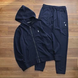 thumbnail for RL Men's 24 Year Autumn Cotton Full Zipper Hoodie and Pants Set (LJL)