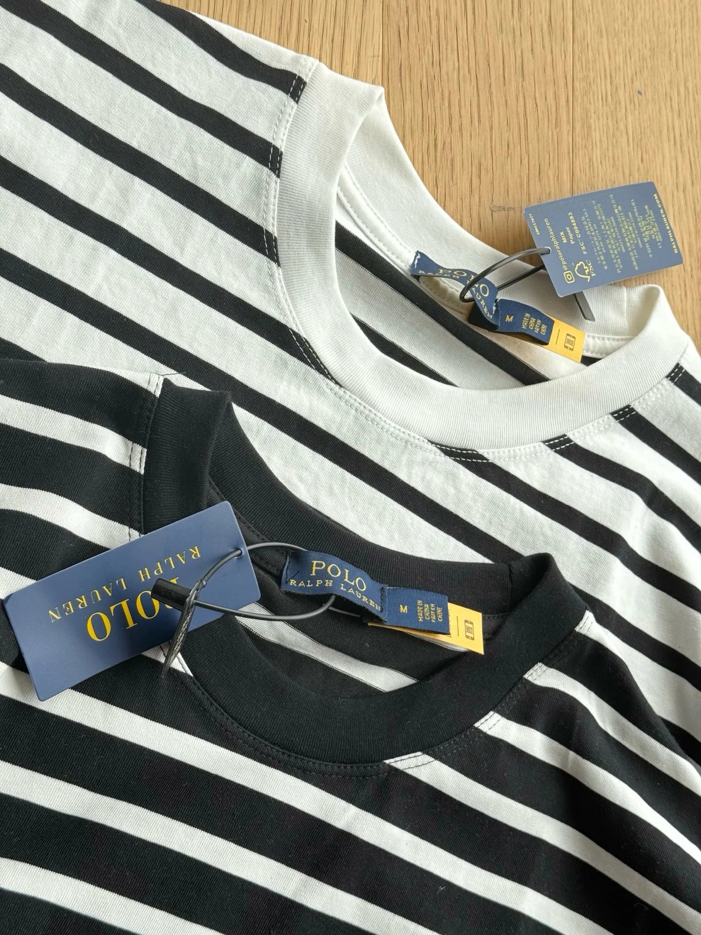 Polo Ralph Lauren Striped Cotton T-Shirt Black and White - 4