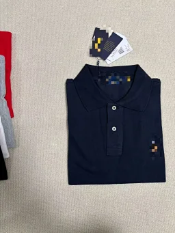 thumbnail for Two bottons colored pony polo shirt Two buttons colored horse logo polo shirt R
