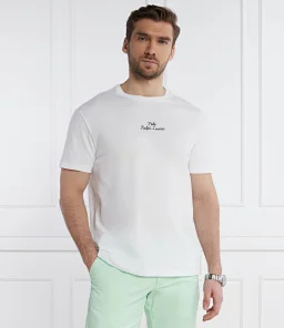thumbnail for RL Short-sleeved T-shirt embroidered with English letters RL four-color English letter embroidery crew neck short sleeve RL004(AAA)