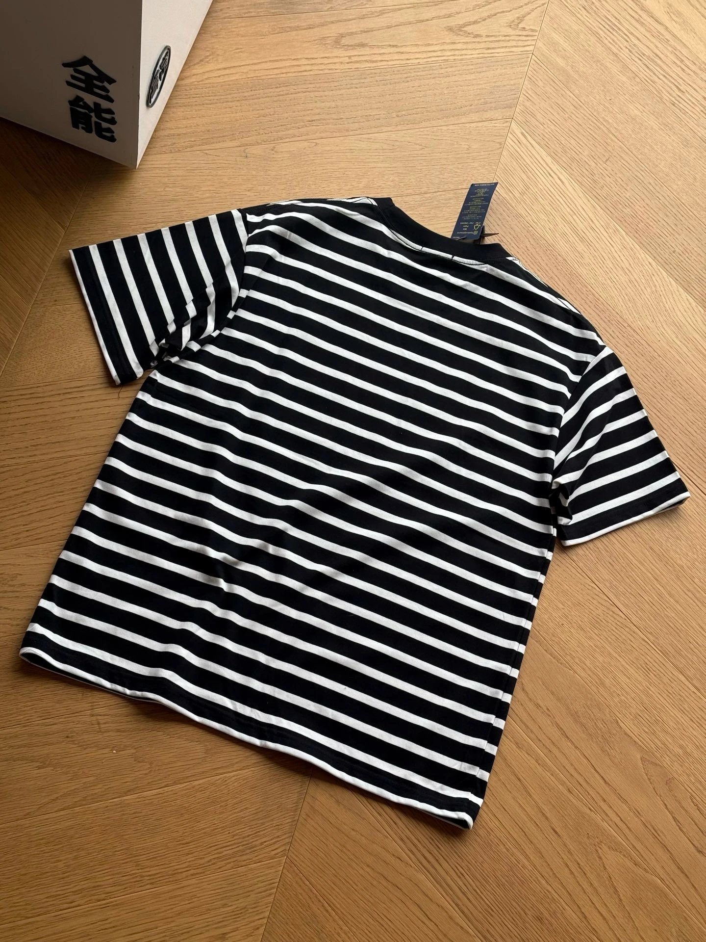 Polo Ralph Lauren Striped Cotton T-Shirt Black and White - 8
