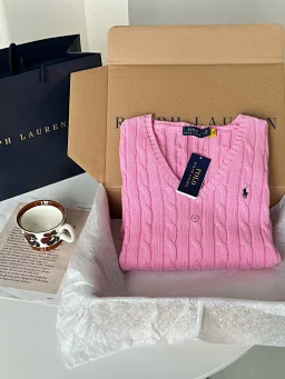 thumbnail for RL 4 colors V-neck women's sweater long sleeve 4 colors V-neck women's sweater B C