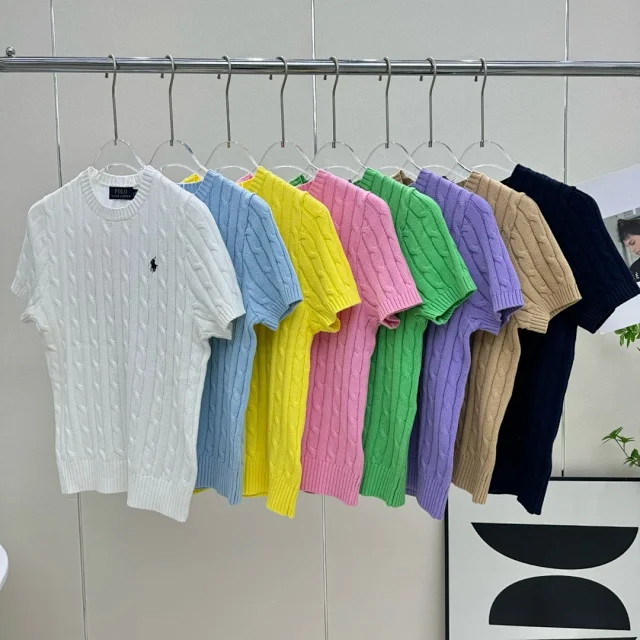 Polo Ralph Lauren Knitwear Short-Sleeve Cable-Knit Crewneck product detail image 2