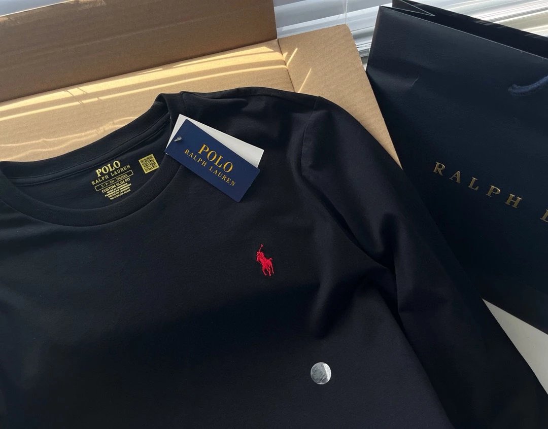 Ralph Lauren Polo Custom Slim Fit Black T-Shirt - 48