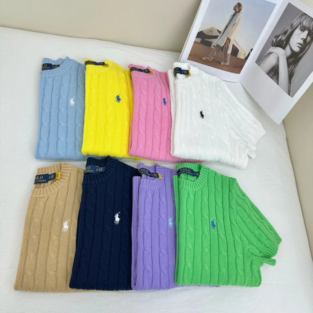 Polo Ralph Lauren Knitwear Short-Sleeve Cable-Knit Crewneck image 7