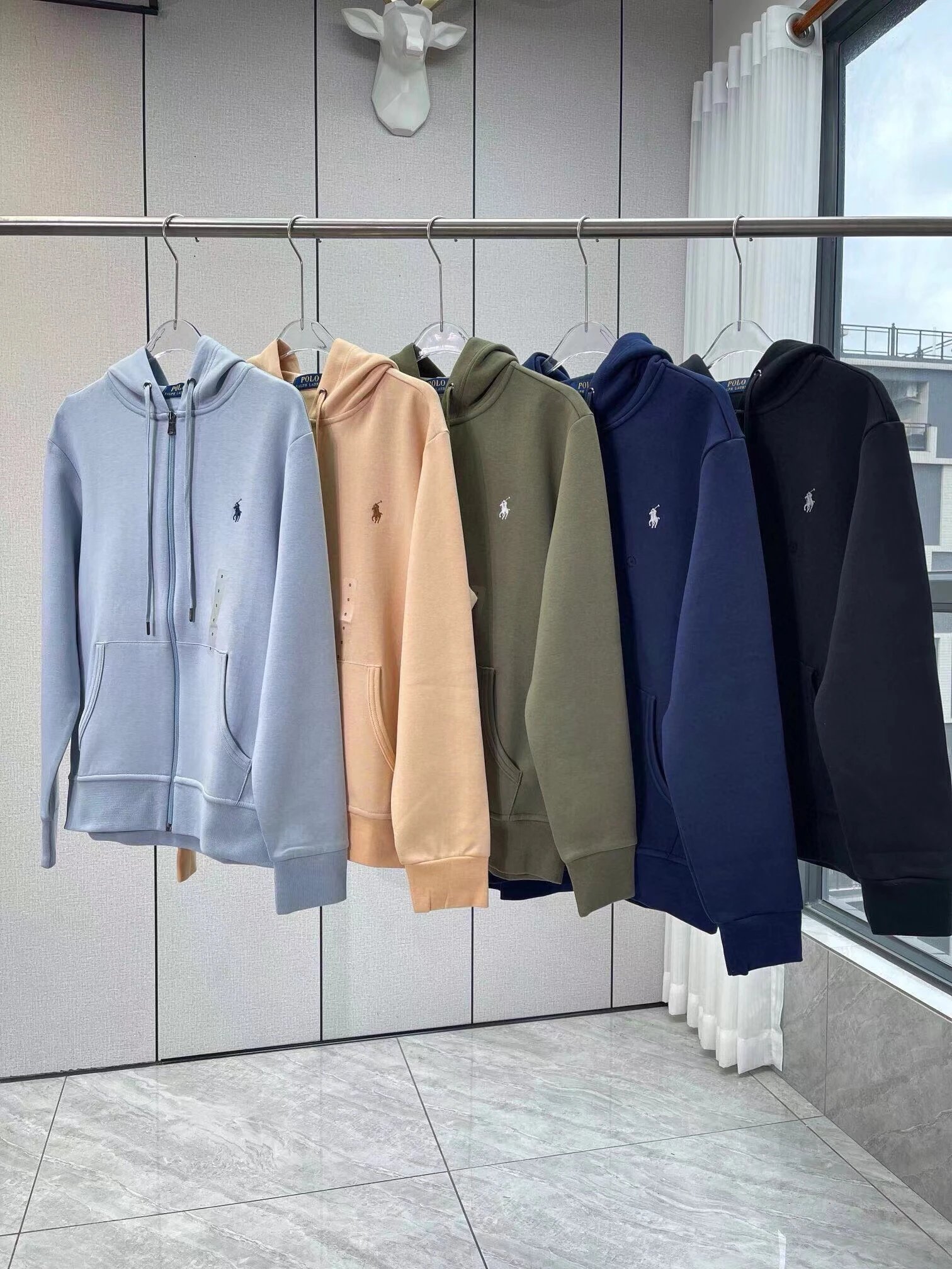 Item Thumbnail for RL Five-color zipper hooded cardigan, for men and women五色拉链连帽卫衣开衫 男女同款(KK/AXY)