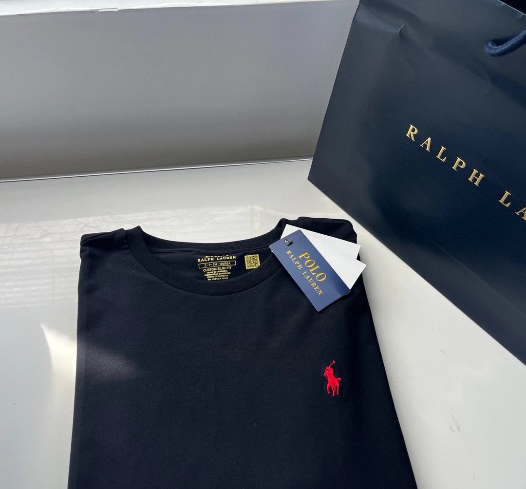 Ralph Lauren Polo Custom Slim Fit Black T-Shirt - 38