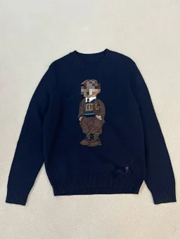 thumbnail for RL Bear Wool Jumper Bear Knit Sweater RL15802 P