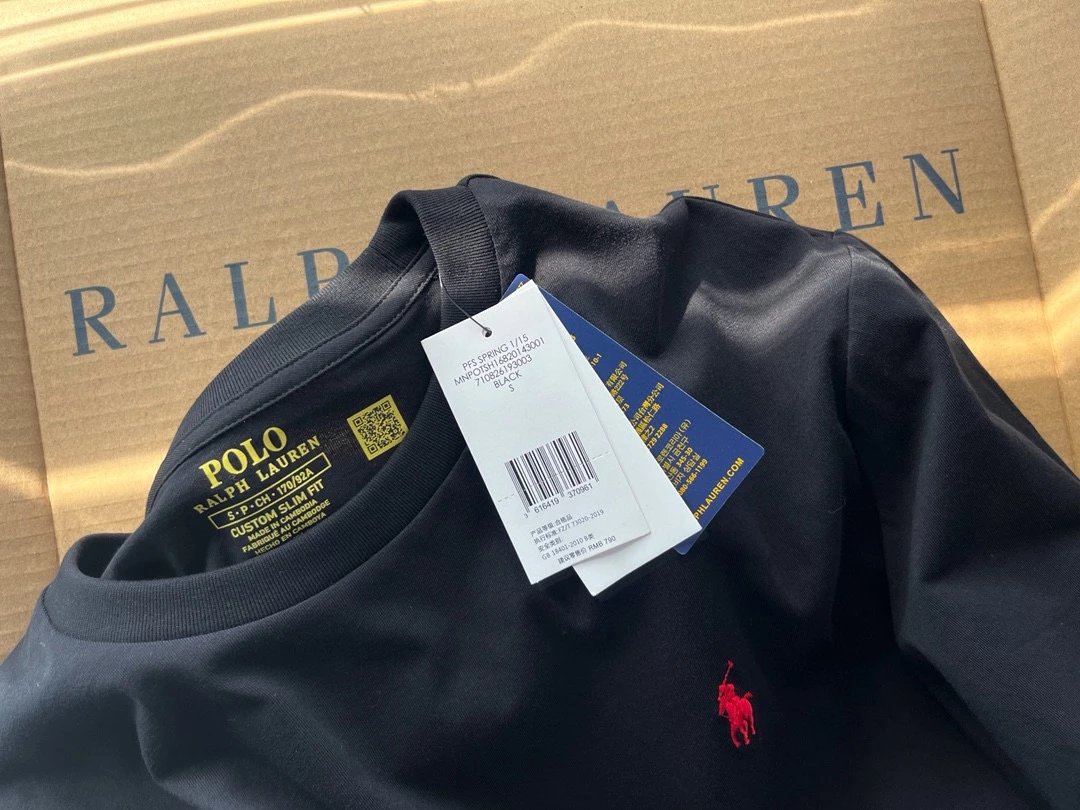 Ralph Lauren Polo Custom Slim Fit Black T-Shirt - 9