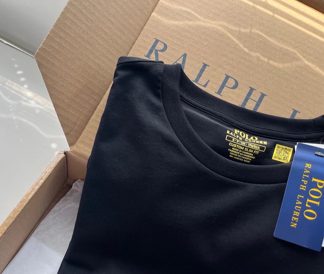 Ralph Lauren Polo Custom Slim Fit Black T-Shirt - 37
