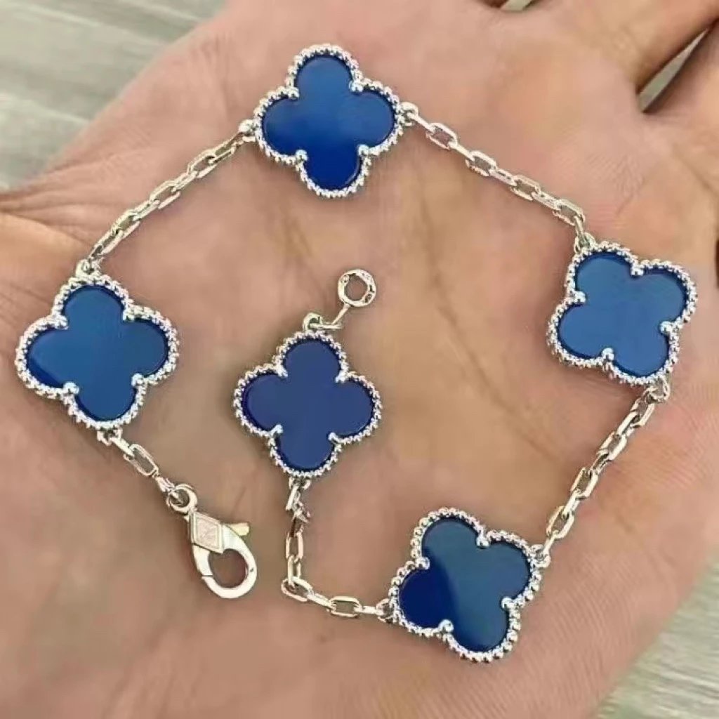 Blue Chalcedony - White Gold