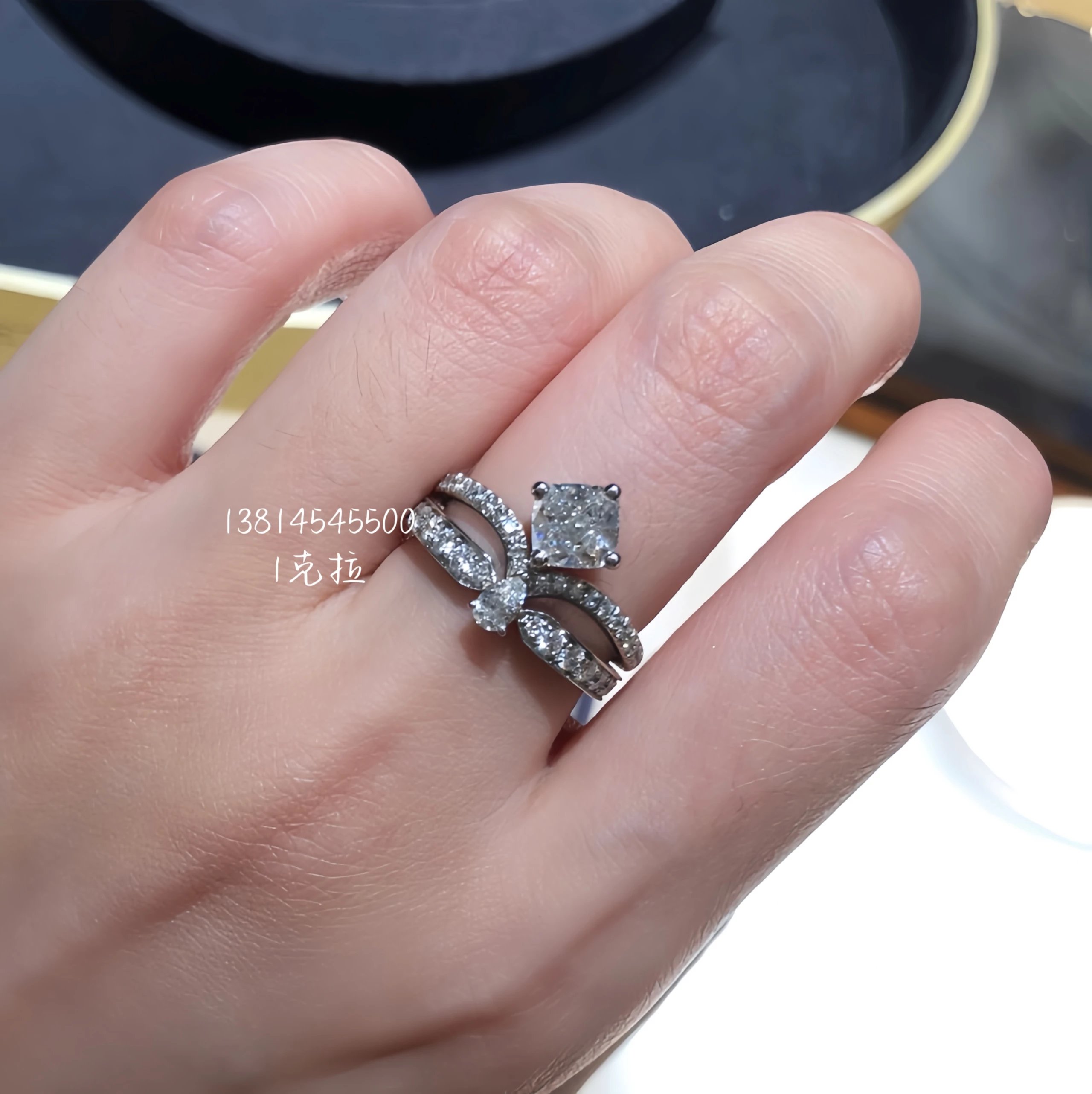 1.5 carat -925 sterling silver plated with platinum