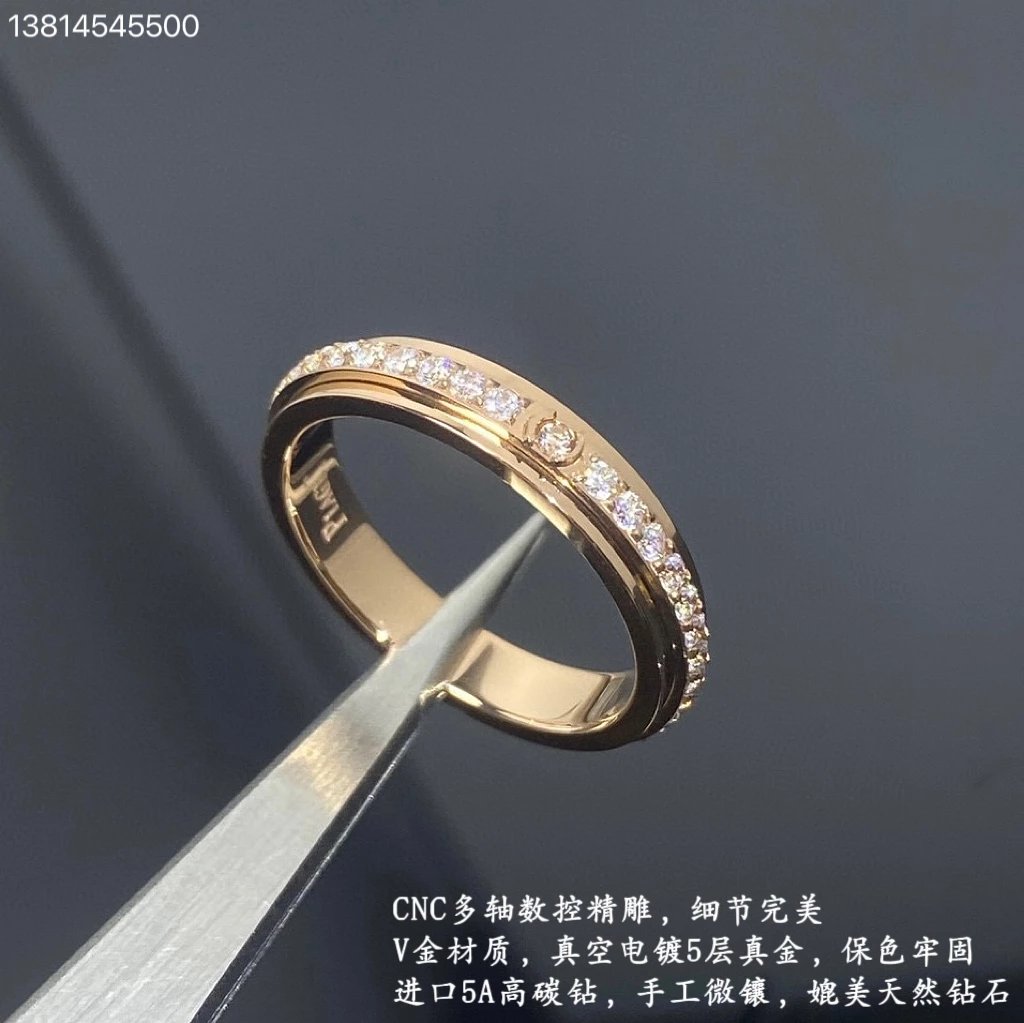 Rose Gold - Full Diamond - V Gold Plated with 18K Gold