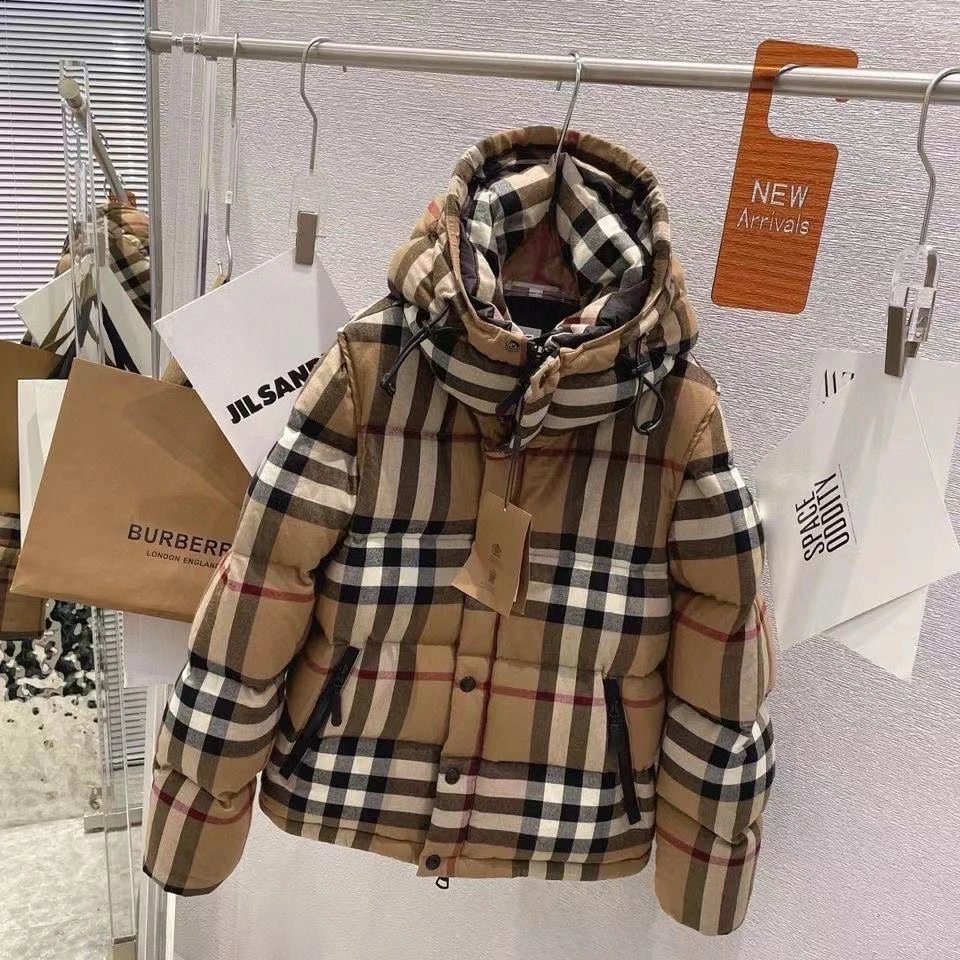 Burberry Check Print Puffer Ja