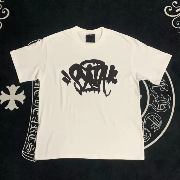 SYNA.TRIBE Graffiti Logo Black T-Shirt - 11