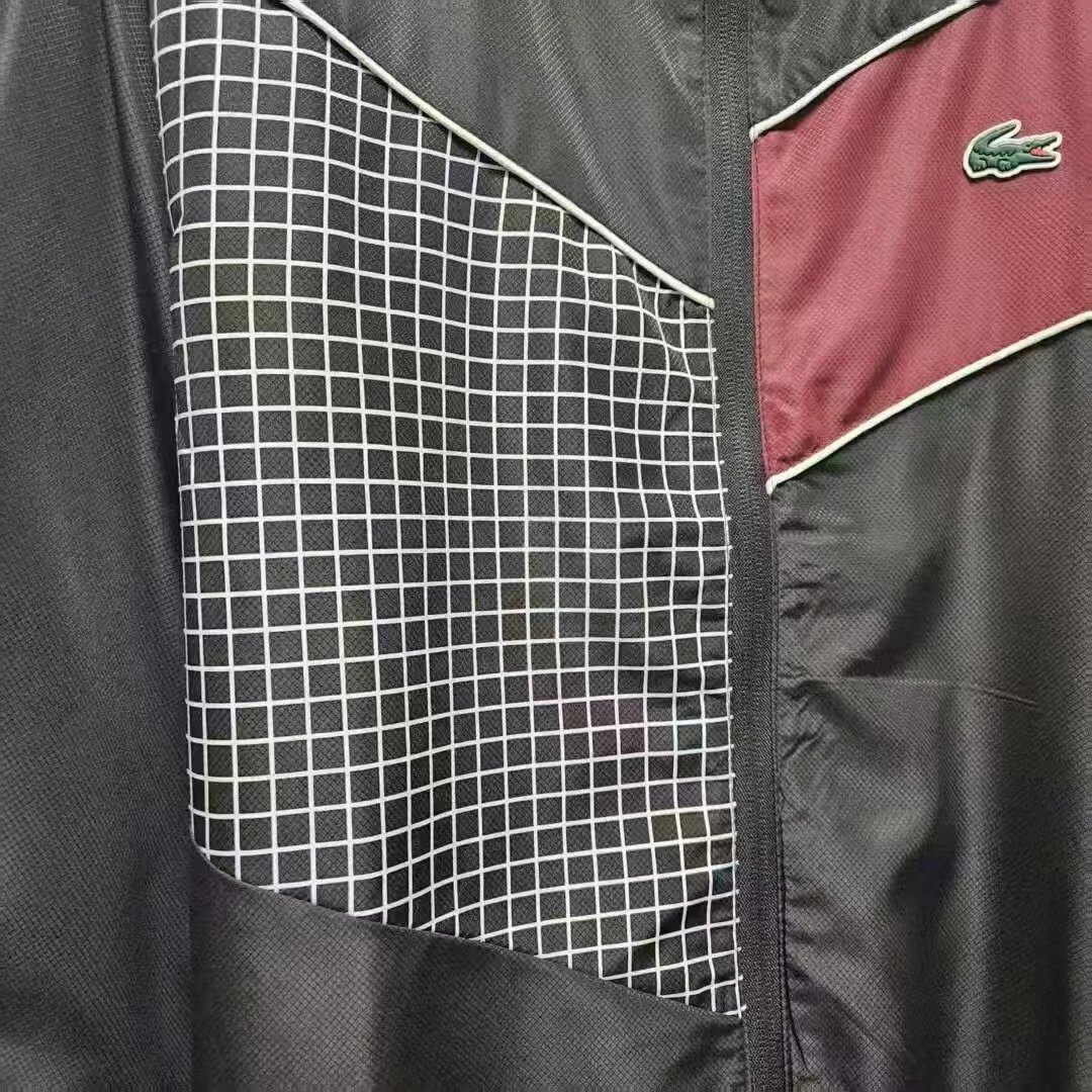 Lacoste Sport Windbreaker and Track Pants Set Navy with Mint Grid Panel Tracksuit - 4
