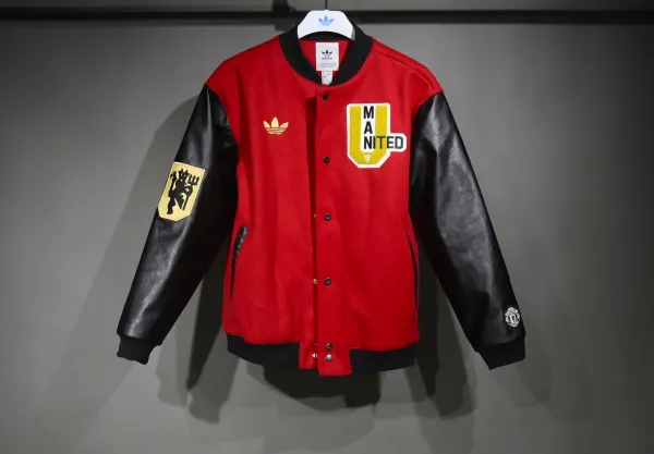 Adidas Originals x Manchester United Varsity Jacket Red / Black Outerwear Jacket - 1