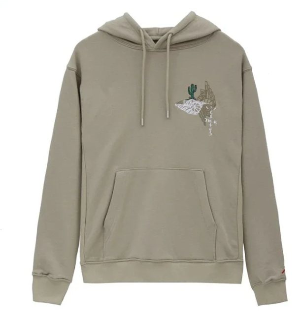 Air Jd 6x Travis Scott联名款拼接印花TS仙人掌刺绣连帽卫衣加绒 - 133665