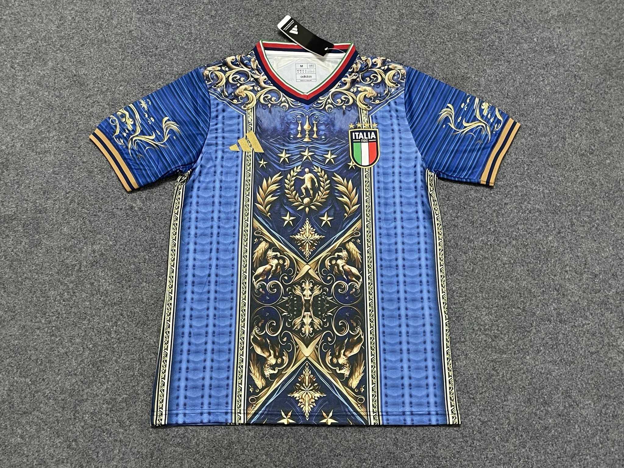 Adidas Italia HOC Ornate Blue Gold Football Jersey