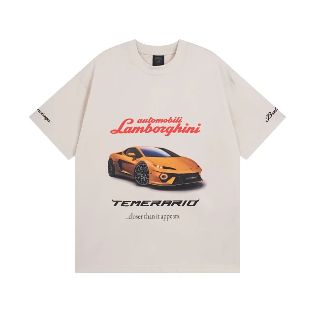 Balenciaga T-Shirts Oversized logo graphic T-shirt product detail image 19