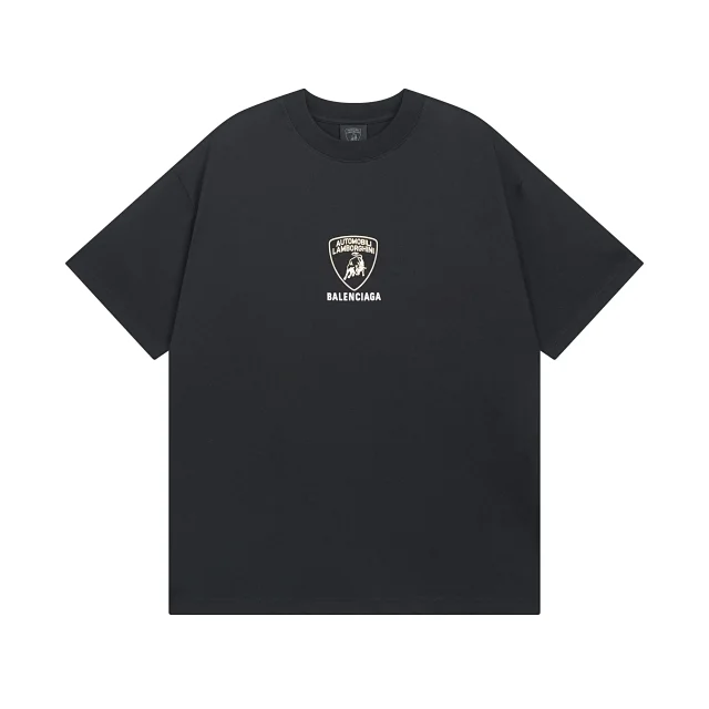 Balenciaga T-Shirts Oversized logo graphic T-shirt product detail image 12