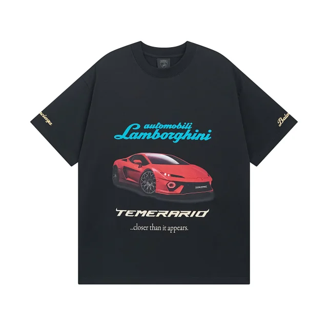 Balenciaga T-Shirts Oversized logo graphic T-shirt product detail image 17