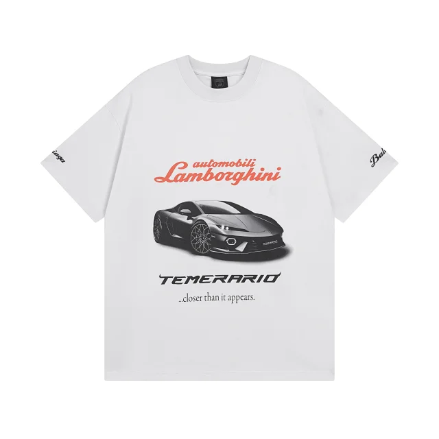 Balenciaga T-Shirts Oversized logo graphic T-shirt product detail image 18