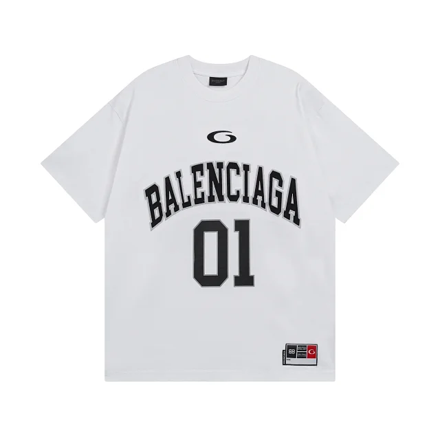 Balenciaga T-Shirts Oversized logo graphic T-shirt product detail image 24