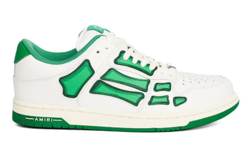 AMIRI Skel Low Top Blanco Verde