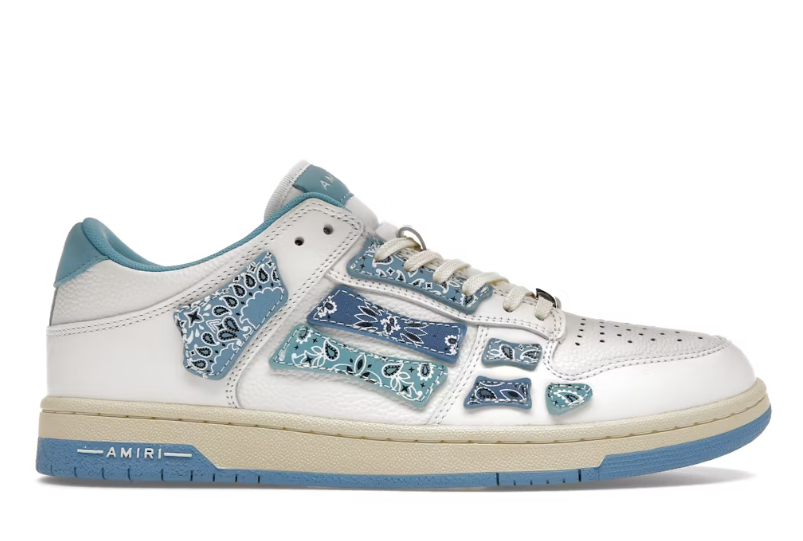 Amiri Skel Top Low White Blue Sneakers