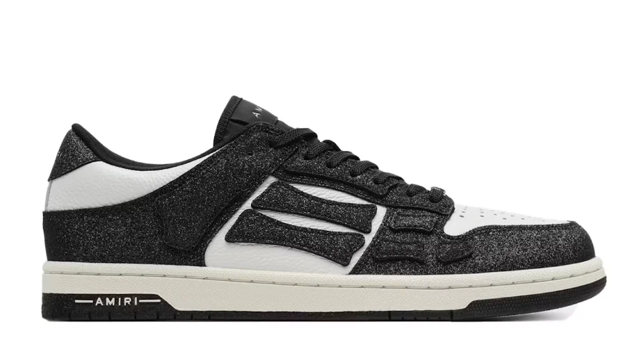AMIRI Skel Top Low Shimmer Negro Blanco