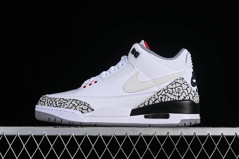 Jordan Air Jordan 3 Visible White Cement Sneakers
