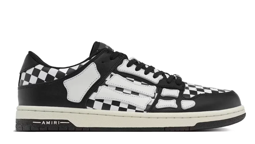 Amiri Skel Top Low Checkered Negro Blanco