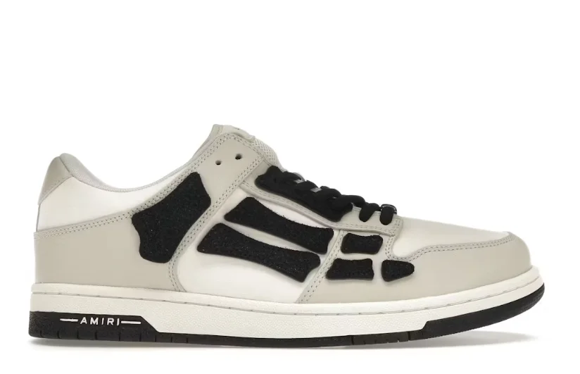 AMIRI Skel Top Low Blanco Gris Claro Negro