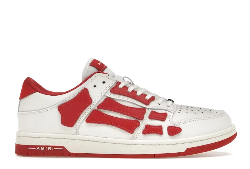 AMIRI Skel Top Low Blanco Rojo