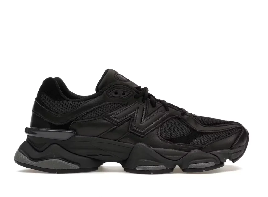 New Balance 9060 Triple Black Leather