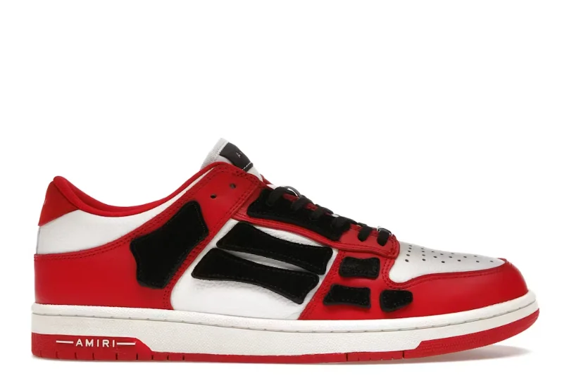AMIRI Skel Top Low Blanco Rojo