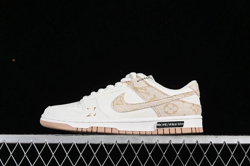 Louis Vuitton LV White Beige Sneakers