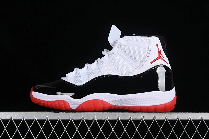 Jordan Air Jordan 11 Image Black White Red Sneakers