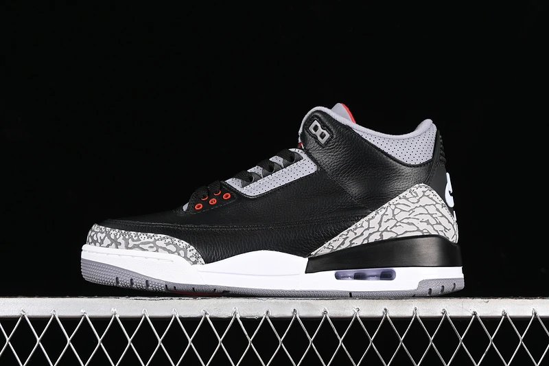 Jordan Air Jordan 3 Visible Black Cement Sneakers