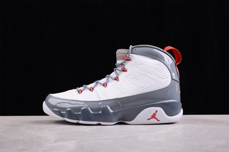 Jordan Air Jordan 9 Image White Grey Red Sneakers