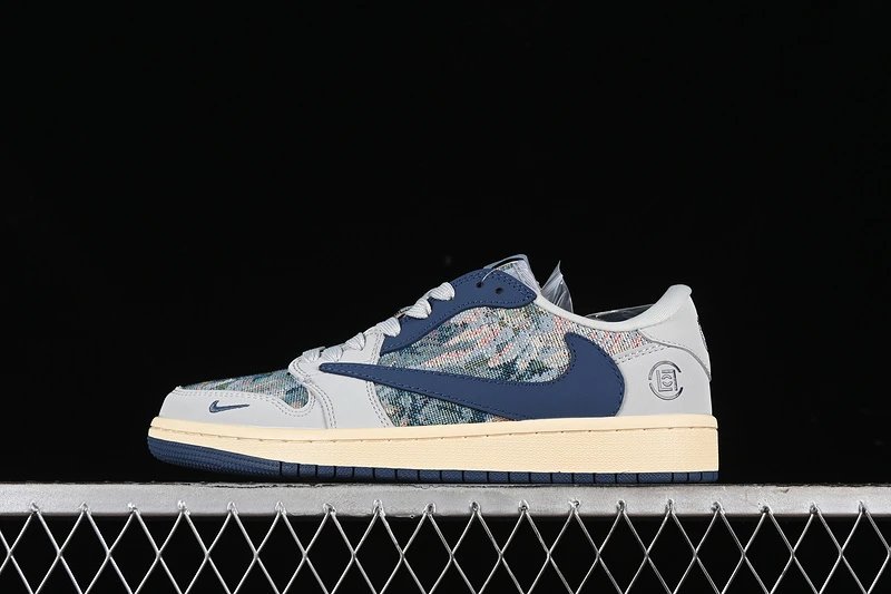 Jordan Air Jordan 1 Low Grey Navy Sneakers