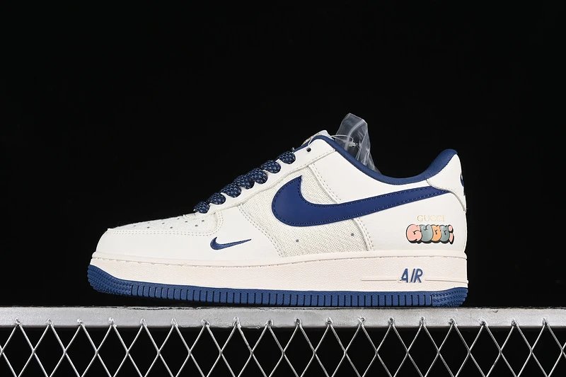 Nike Air Force 1 White Blue Sneakers