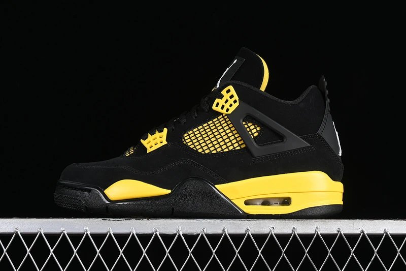 Jordan Air Jordan 4 Image Black Yellow Sneakers