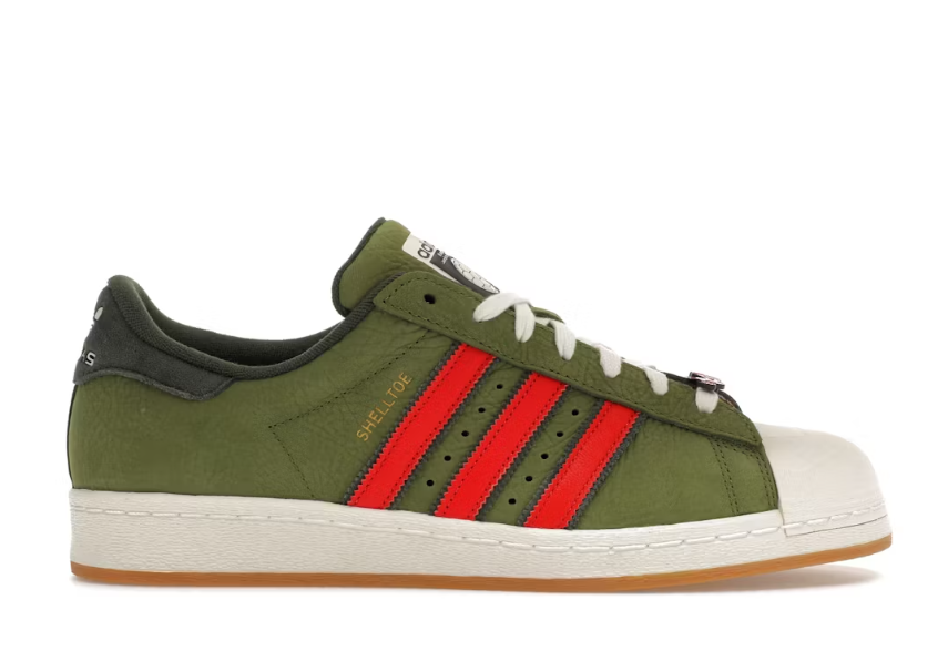 Adidas Superstar Green Red Sneakers